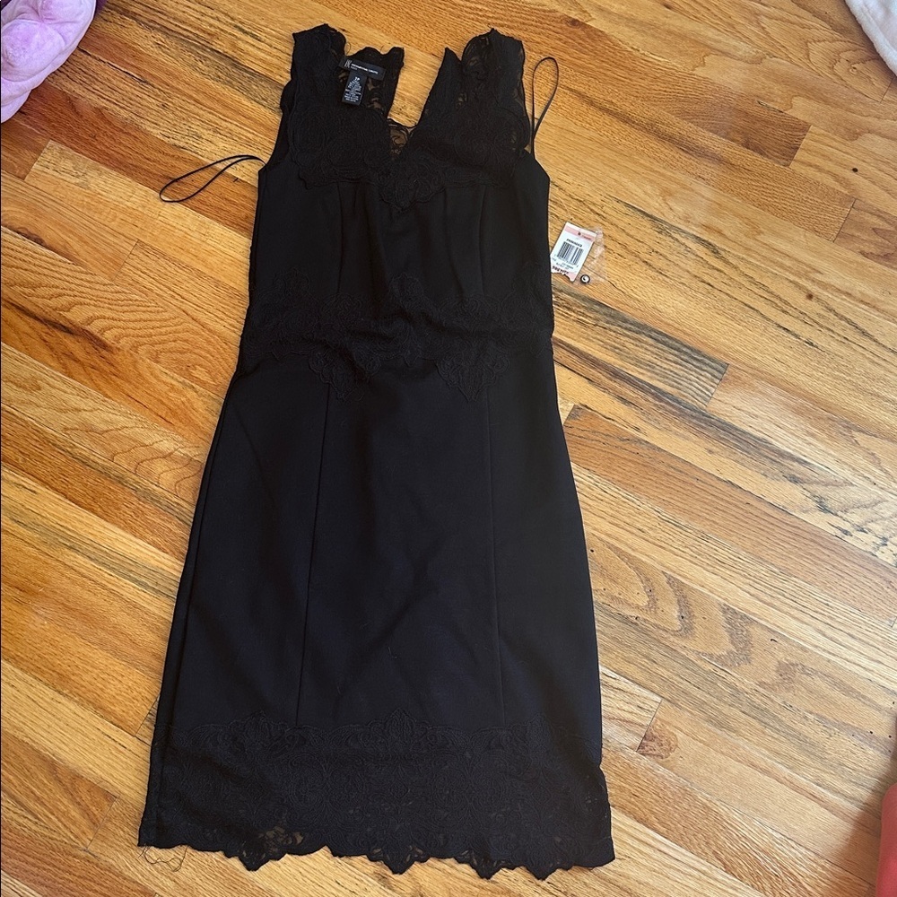 INC Black Lace Sleeveless dress